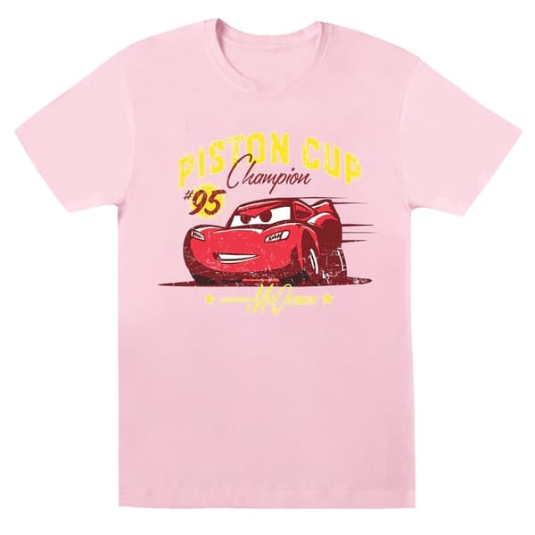 Disney Dam/Tjej Cars Piston Cup Champion Boyfriend T-shirt i bomull