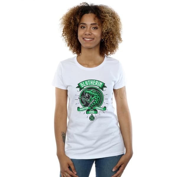 Harry Potter Womens/Ladies Slytherin Toon Crest Cotton T-Shirt