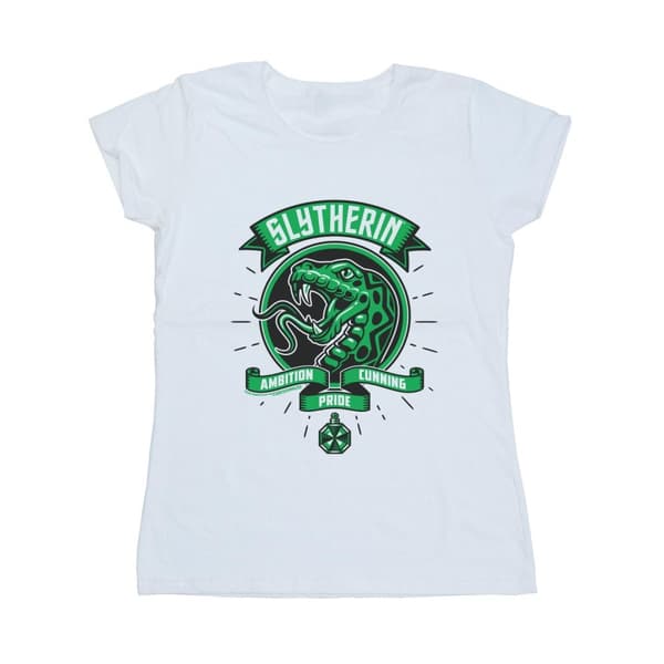 Harry Potter Womens/Ladies Slytherin Toon Crest Cotton T-Shirt