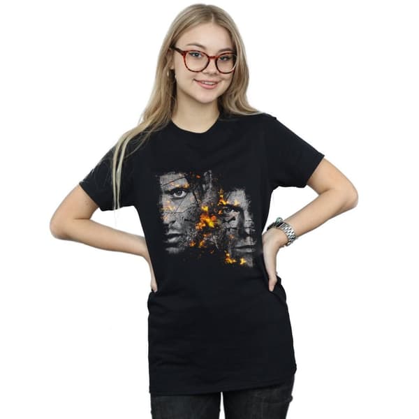 Supernatural Dam/Tjej Sam And Dean Fire Boyfriend T-shirt i bomull