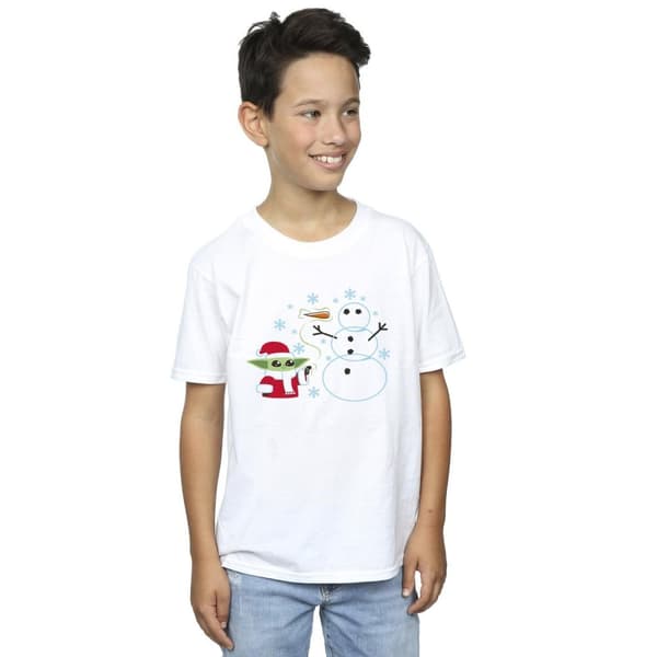 Star Wars The Mandalorian Vinter-T-shirt med Yoda för pojkar