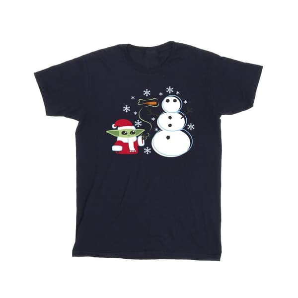 Star Wars The Mandalorian Boys Baby Yoda Winter T-Shirt