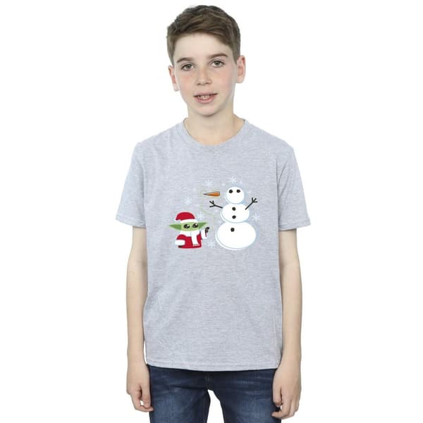 Star Wars The Mandalorian Vinter-T-shirt med Yoda för pojkar