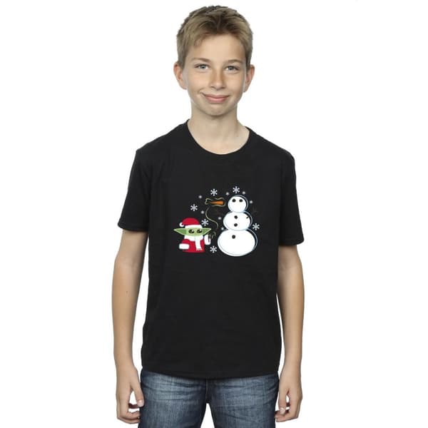 Star Wars The Mandalorian Vinter-T-shirt med Yoda för pojkar