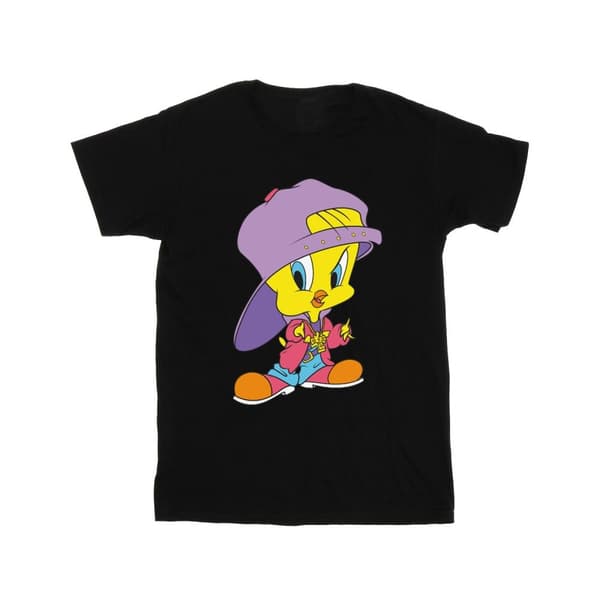 Looney Tunes Dam/Tjej Tweety Pie Hip Hop Bomull Boyfriend T-shirt