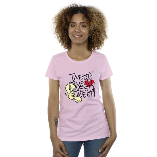 Looney Tunes Womens/Ladies Tweety Love Heart Cotton T-Shirt