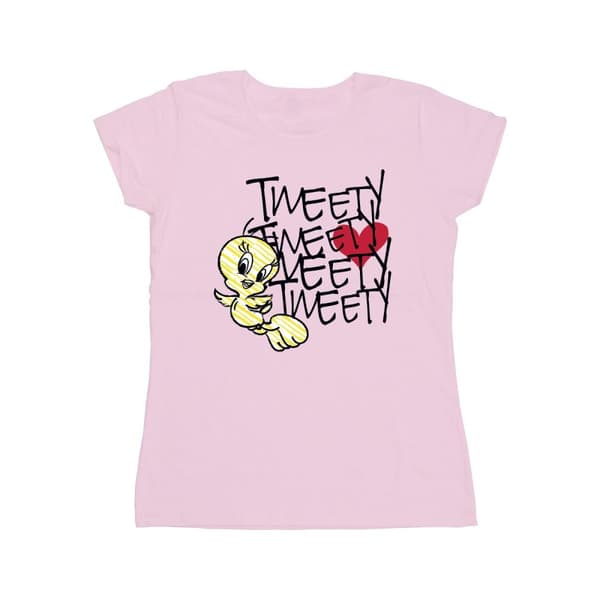 Looney Tunes Womens/Ladies Tweety Love Heart Cotton T-Shirt
