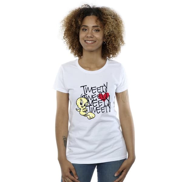 Looney Tunes Womens/Ladies Tweety Love Heart Cotton T-Shirt