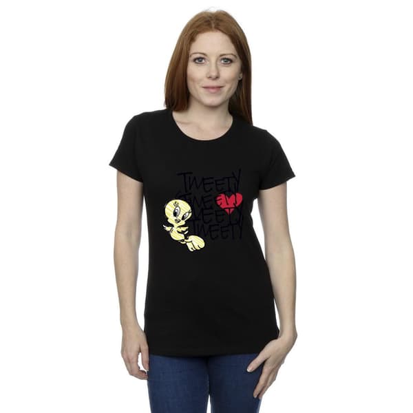 Looney Tunes Womens/Ladies Tweety Love Heart Cotton T-Shirt