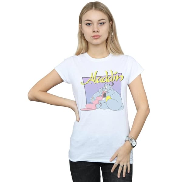 Disney Womens/Ladies Aladdin Genie Wishing Dude Cotton T-Shirt