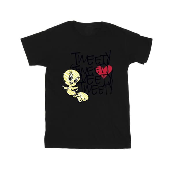 Looney Tunes Tweety Love Heart T-shirt i bomull för flickor