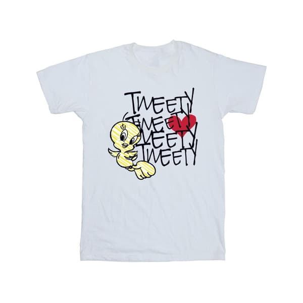 Looney Tunes Tweety Love Heart T-shirt i bomull för flickor