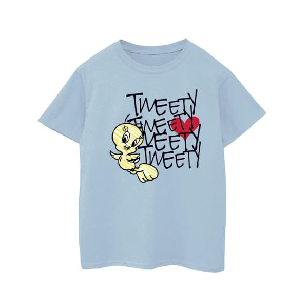 Looney Tunes Tweety Love Heart T-shirt i bomull för flickor
