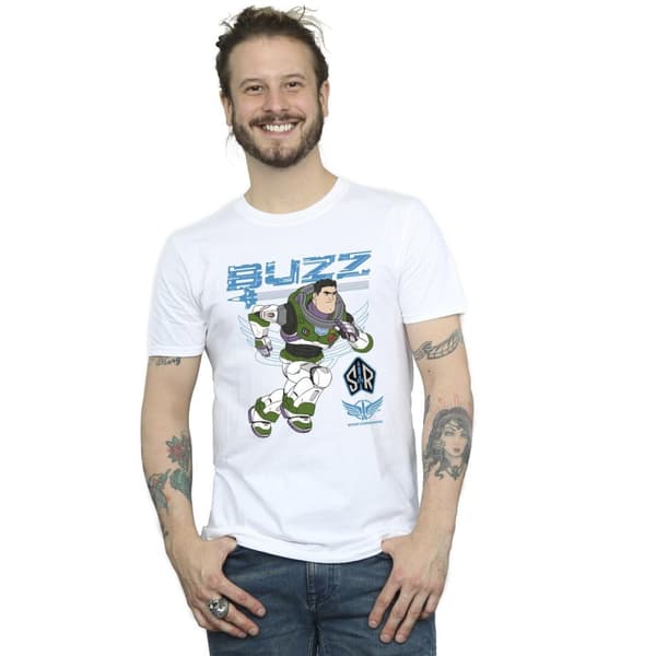 Disney Mens Lightyear Buzz Run To Action T-Shirt