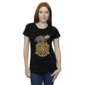 Miniatyrbilde 2 av 3: Harry Potter Womens/Ladies Hufflepuff Sketch Crest Cotton T-Shirt