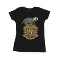 Miniatyrbilde 1 av 3: Harry Potter Womens/Ladies Hufflepuff Sketch Crest Cotton T-Shirt