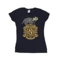 Miniatyrbilde 1 av 3: Harry Potter Womens/Ladies Hufflepuff Sketch Crest Cotton T-Shirt