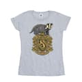 Miniatyrbilde 1 av 2: Harry Potter Womens/Ladies Hufflepuff Sketch Crest Cotton T-Shirt