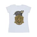 Miniatyrbilde 1 av 3: Harry Potter Womens/Ladies Hufflepuff Sketch Crest Cotton T-Shirt