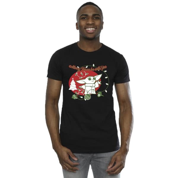 Star Wars The Mandalorian Mens Baby Yoda Force Be With You T-shirt