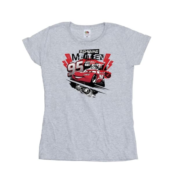 Disney Womens/Ladies Cars Lightning McQueen Collage Cotton T-Shirt