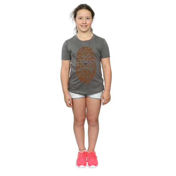 Star Wars Chewbacca T-shirt i bomull med texthuvud för flickor