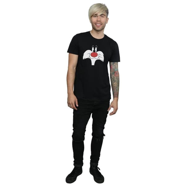 Looney Tunes Mens Sylvester Big Face T-Shirt