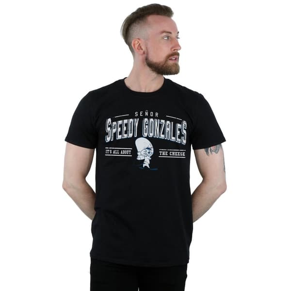 Looney Tunes Mens Speedy Gonzales All About Cheese T-shirt