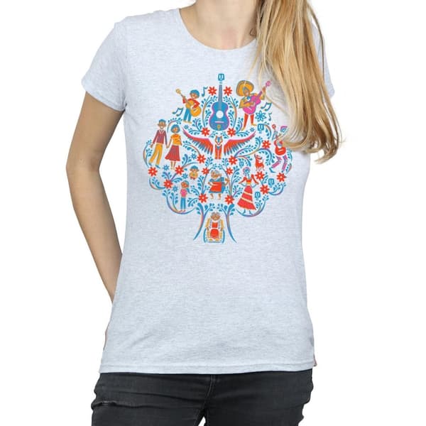 Disney T-shirt i bomull med Coco-trädmönster - dam/dam