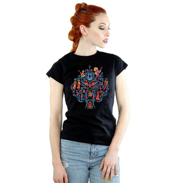 Disney T-shirt i bomull med Coco-trädmönster - dam/dam