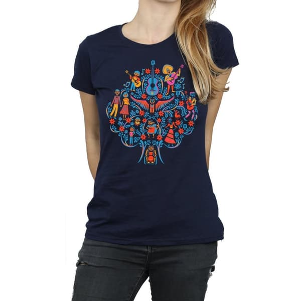 Disney T-shirt i bomull med Coco-trädmönster - dam/dam