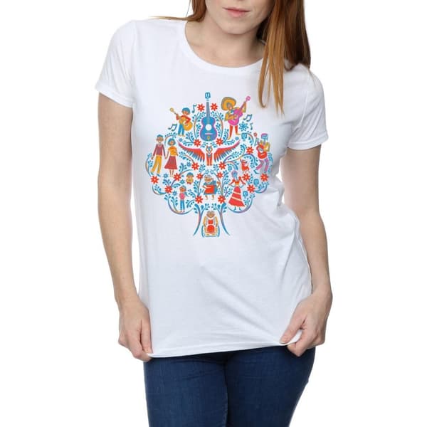 Disney T-shirt i bomull med Coco-trädmönster - dam/dam