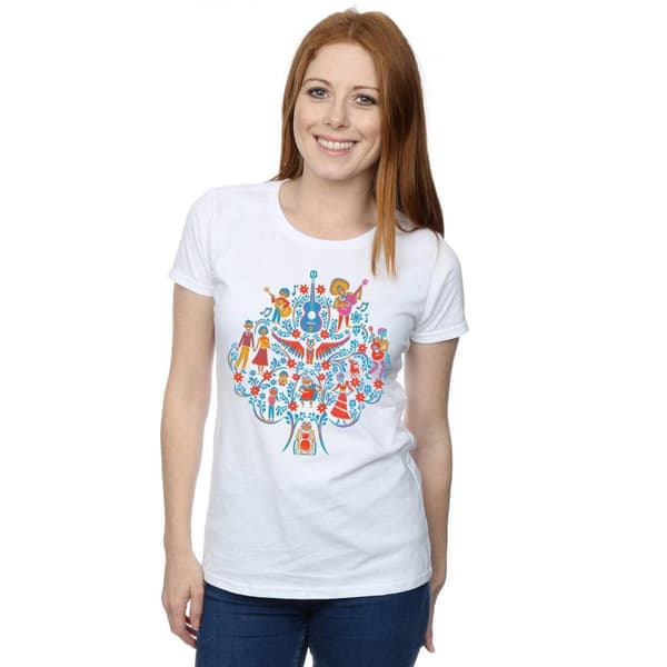 Disney T-shirt i bomull med Coco-trädmönster - dam/dam