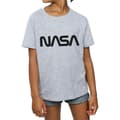 Miniatyrbild 3 av 5: NASA T-shirt i bomull med modern logotyp för flickor