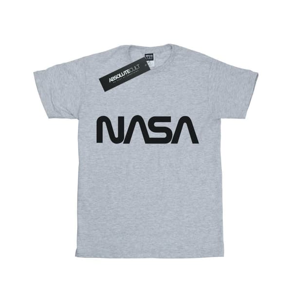 NASA T-shirt i bomull med modern logotyp för flickor