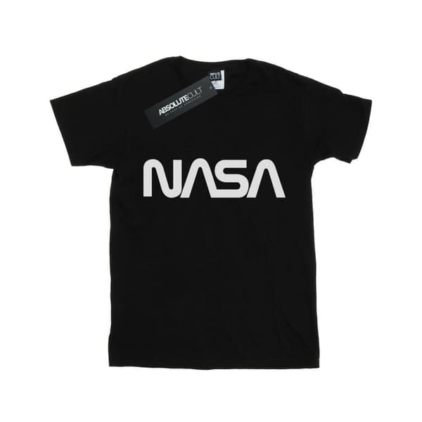 NASA T-shirt i bomull med modern logotyp för flickor