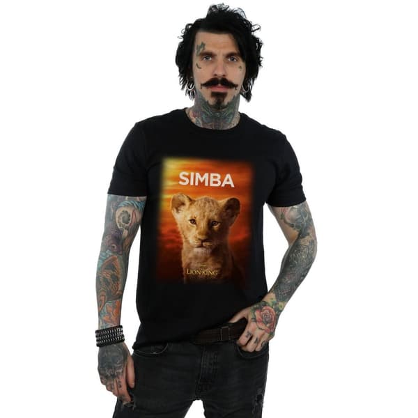 Disney Mens The Lion King Movie Baby Simba Poster T-shirt