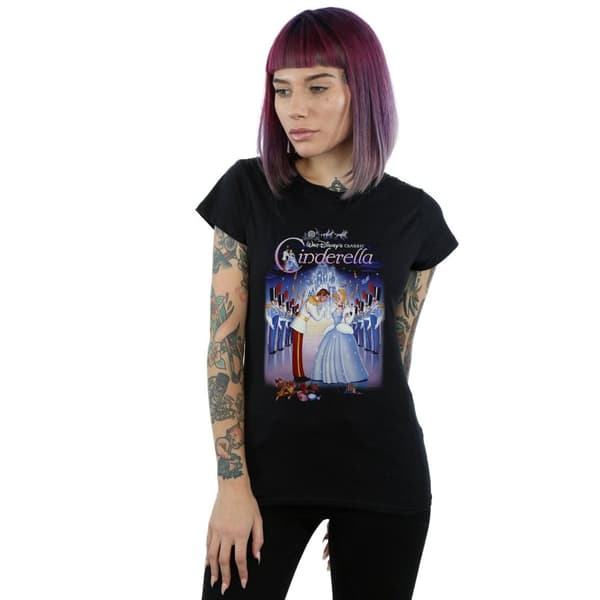 Disney Dam/Tjej Cinderella Collage Poster Bomulls-T-shirt