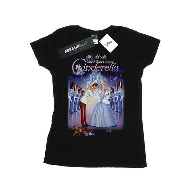 Disney Dam/Tjej Cinderella Collage Poster Bomulls-T-shirt
