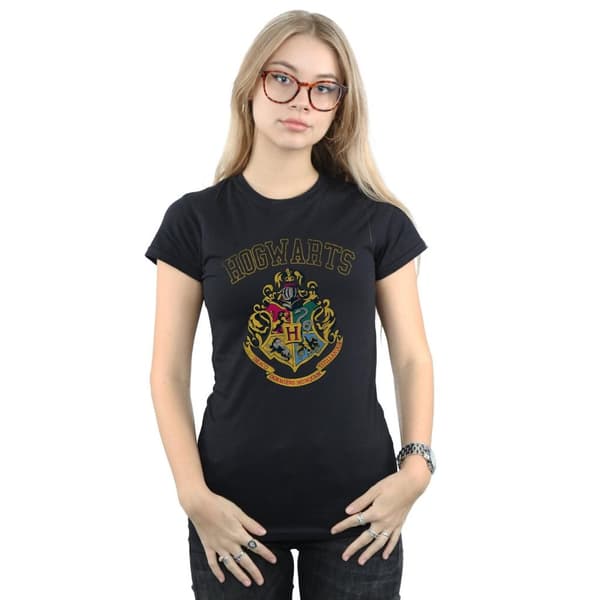 Harry Potter Womens/Ladies Varsity Style Crest Cotton T-Shirt