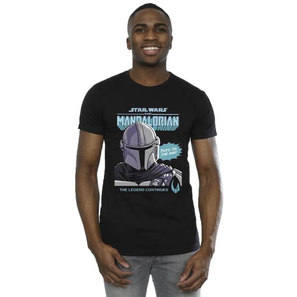Star Wars The Mandalorian Mens Mando Comic Cover T-Shirt