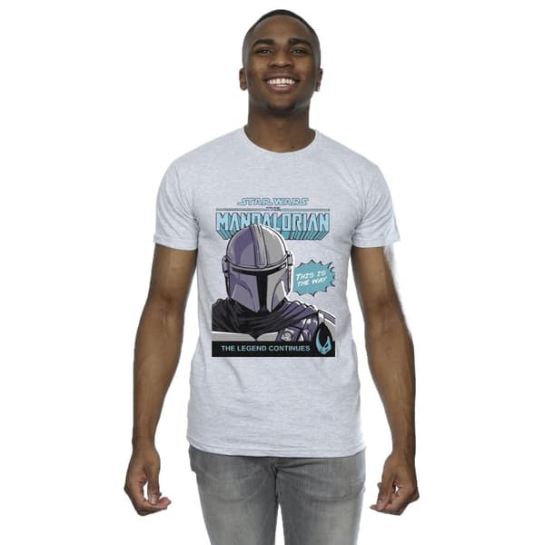 Star Wars The Mandalorian Mens Mando Comic Cover T-Shirt