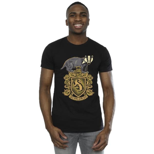 Harry Potter Hufflepuff Sketch Crest T-shirt för herrar