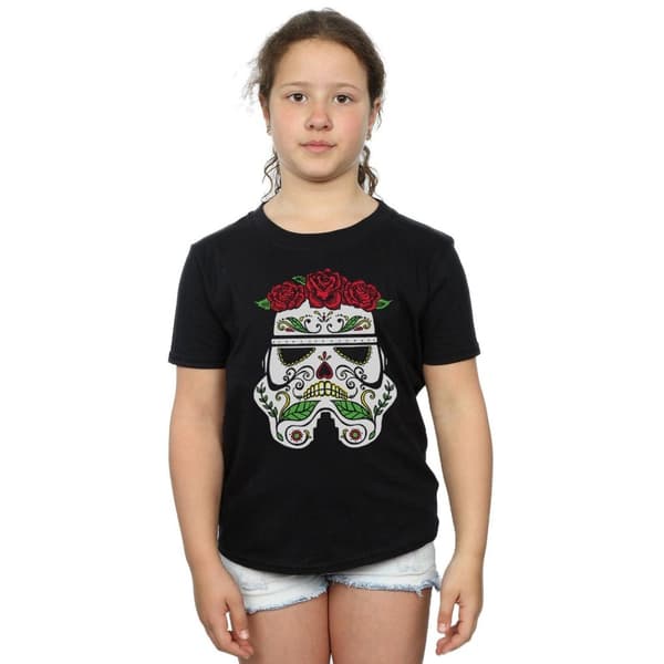 Star Wars Stormtrooper Day Of The Dead T-shirt i bomull för flickor