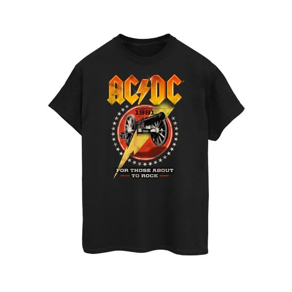 AC/DC Womens/Ladies For Those About To Rock 1981 Cotton Boyfriend T-Shirt