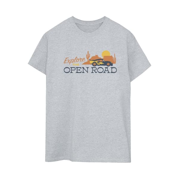 Disney Womens/Ladies Cars Explore The Open Road Cotton Boyfriend T-Shirt