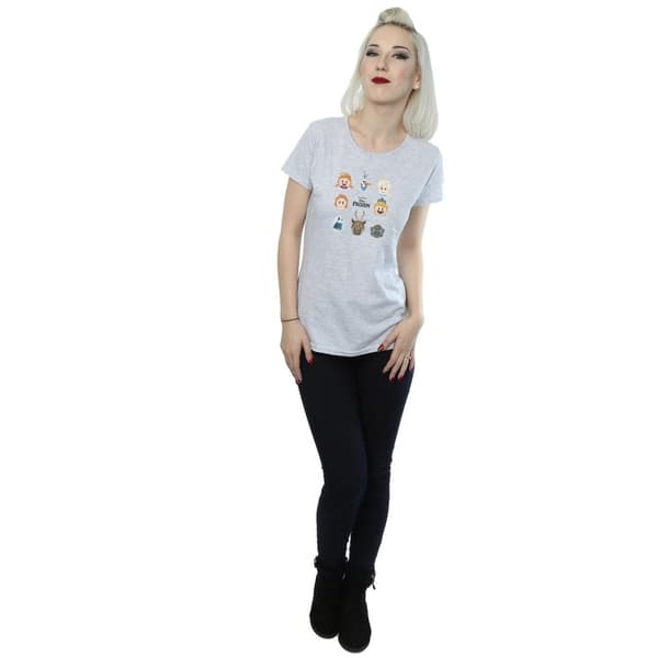 Disney Womens/Ladies Frozen Heads Cotton T-Shirt