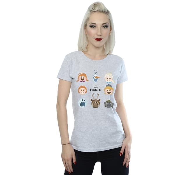 Disney Womens/Ladies Frozen Heads Cotton T-Shirt