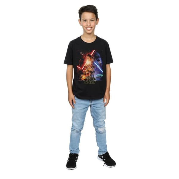 Star Wars T-shirt med Force Awakens-affisch för pojkar