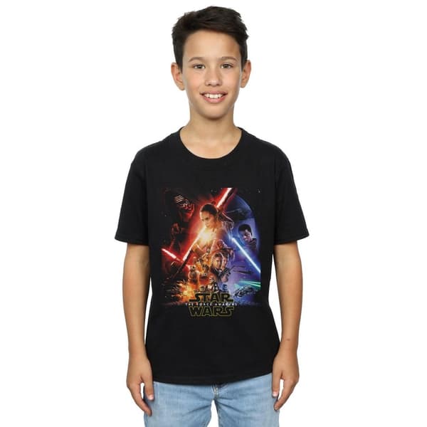 Star Wars T-shirt med Force Awakens-affisch för pojkar